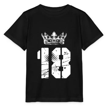 18 Couronne numérique - T-shirt bio MINI CREATOR Stanley/Stella Enfant - noir - Devant - Mikhail (115cm)