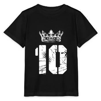 Couronne de 10 chiffres - T-shirt bio MINI CREATOR Stanley/Stella Enfant - noir - Devant - Mikhail (115cm)