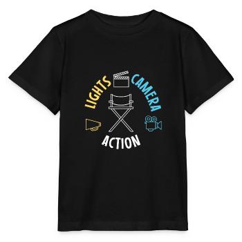 Lights Camera Action - Stanley/Stella Kinder T-Shirt MINI CREATOR  - Schwarz - Vorne - Mikhail (115cm)