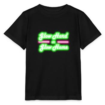 Glow Hard or Glow Home 80's Party - Stanley/Stella Kinder T-Shirt MINI CREATOR  - Schwarz - Vorne - Mikhail (115cm)