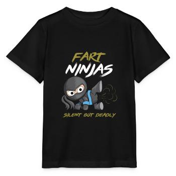 Drôle de Pet Ninja Silet Mais Ninja Mortel Samouraï - T-shirt bio MINI CREATOR Stanley/Stella Enfant - noir - Devant - Mikhail (115cm)