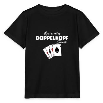Doppelkopf Offizielles Shirt - Stanley/Stella Kinder T-Shirt MINI CREATOR  - Schwarz - Vorne - Mikhail (115cm)