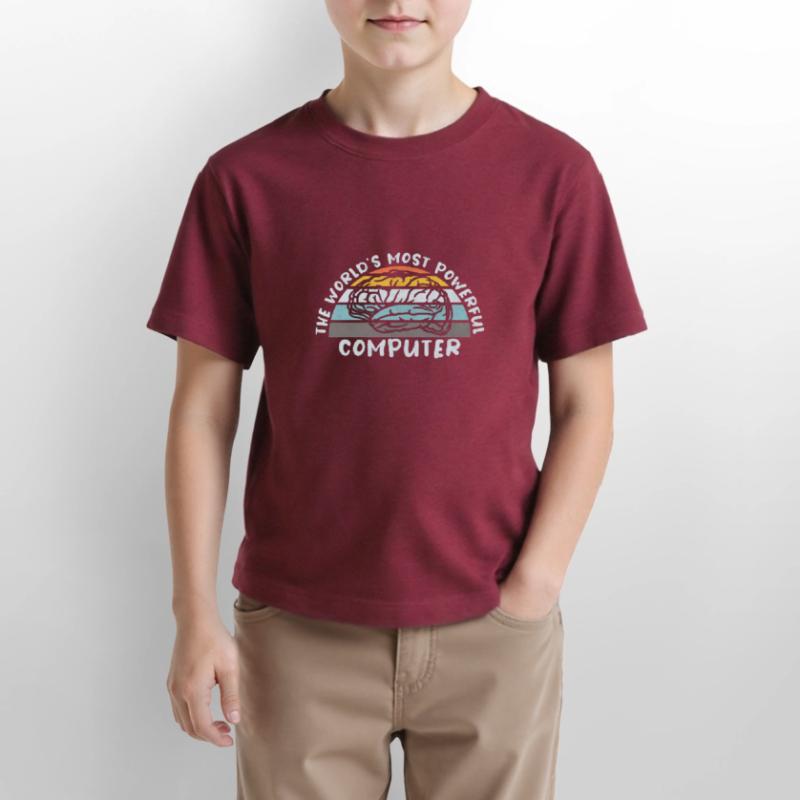 COMPUTER BRAIN LINUX SUPERBRAIN GEEK VINTAGE TECH Stanley/Stella MINI CREATOR Kids’ T-Shirt