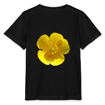 Fleur, Jaune, Fleur Jaune - T-shirt bio MINI CREATOR Stanley/Stella Enfant - noir - Devant - Mikhail (115cm)