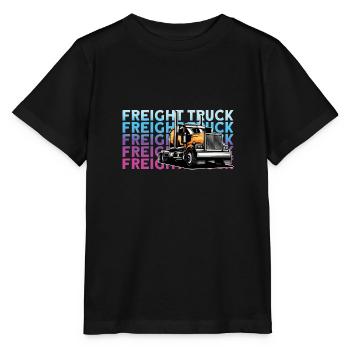 Camionneur Diesel Big Rig Semi-Remorque Camion Chauffeur - T-shirt bio MINI CREATOR Stanley/Stella Enfant - noir - Devant - Mikhail (115cm)