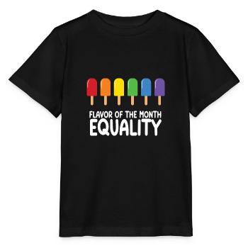 LGBT Gay Pride Month Rainbow Ice Cream - Stanley/Stella MINI CREATOR Kids’ T-Shirt - black - Front - Mikhail (115cm)