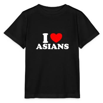 J’aime les femmes asiatiques I Asiatiques du cœur - T-shirt bio MINI CREATOR Stanley/Stella Enfant - noir - Devant - Mikhail (115cm)