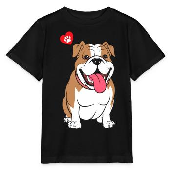 Bouledogue - T-shirt bio MINI CREATOR Stanley/Stella Enfant - noir - Devant - Mikhail (115cm)
