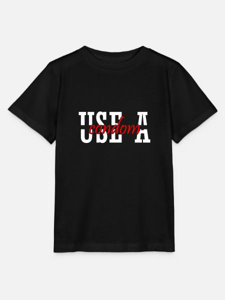 Sarcastic Use A Condom - Stanley/Stella Kinder T-Shirt MINI CREATOR - Schwarz