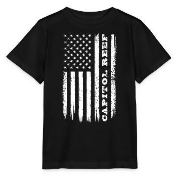 Flagge USA Capitol Reef Nationalpark Geschenk - Stanley/Stella Kinder T-Shirt MINI CREATOR  - Schwarz - Vorne - Mikhail (115cm)