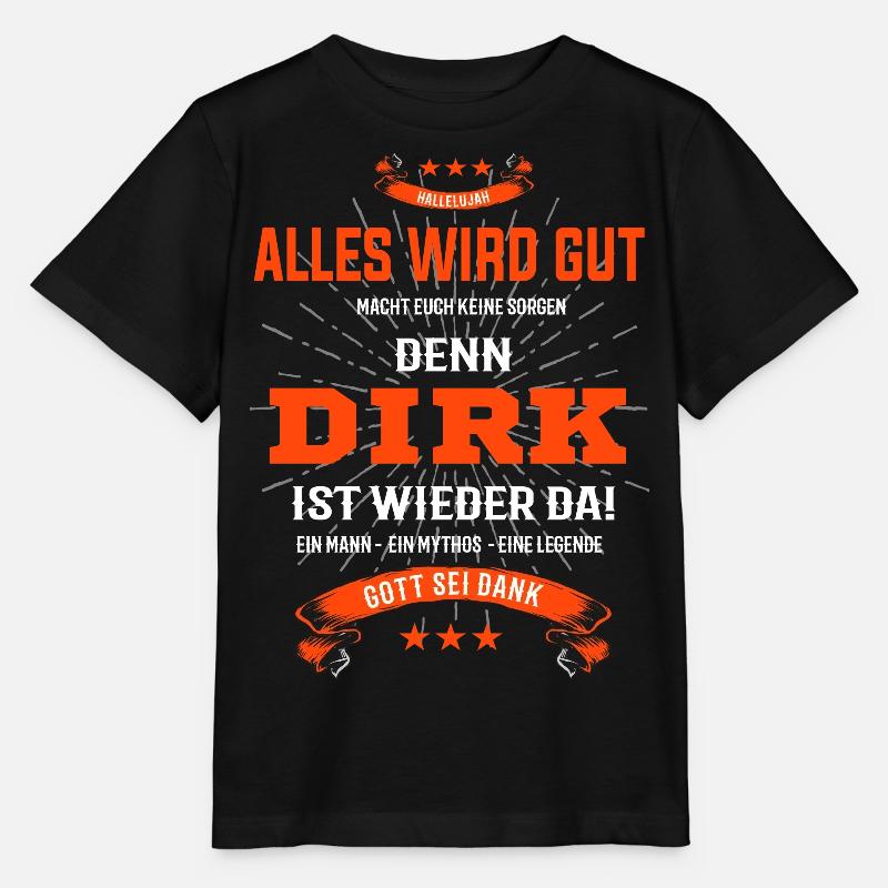 Dirk T-Shirt - Ein Mann- ein Mythos - eine Legende - Stanley/Stella Kinder T-Shirt MINI CREATOR  - Schwarz