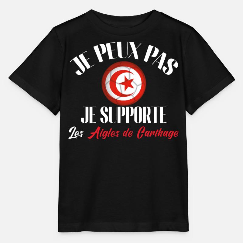 je supporte les aigles de Carthage, tunisie - T-shirt bio MINI CREATOR Stanley/Stella Enfant - noir
