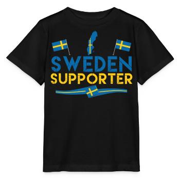 fan de sweden supporter. Supporter de Suède. - T-shirt bio MINI CREATOR Stanley/Stella Enfant - noir - Devant - Mikhail (115cm)