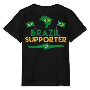 Brazil supporter. fan de Brazil. brazil. samba - T-shirt bio MINI CREATOR Stanley/Stella Enfant - noir - Devant - Mikhail (115cm)