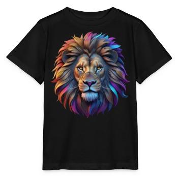 Löwenkopf - Stanley/Stella Kinder T-Shirt MINI CREATOR  - Schwarz - Vorne - Mikhail (115cm)