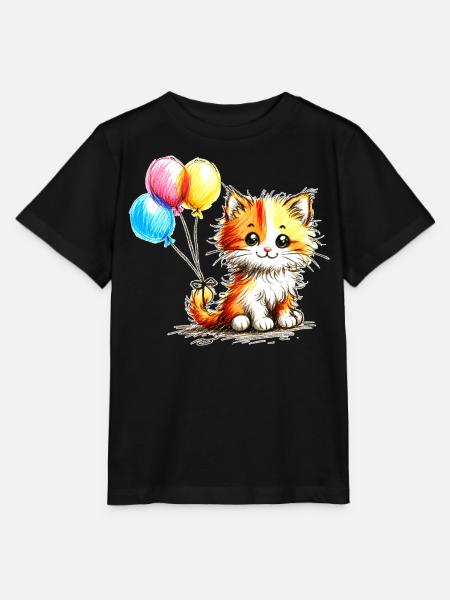 Kätzchen - Stanley/Stella Kinder T-Shirt MINI CREATOR  - Schwarz