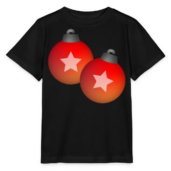 Weihnachten Kugeln Schmuck Winter Geschenk - Stanley/Stella Kinder T-Shirt MINI CREATOR  - Schwarz - Vorne - Mikhail (115cm)