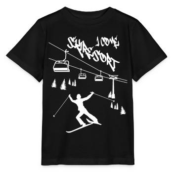 Station de ski Je viens ! - T-shirt bio MINI CREATOR Stanley/Stella Enfant - noir - Devant - Mikhail (115cm)