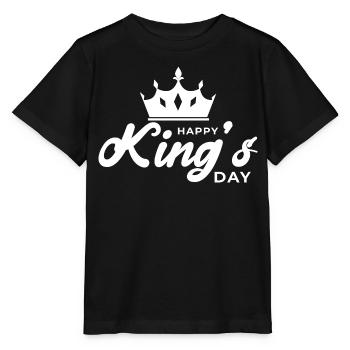 Happy king's day. Fête des rois. Roi pour un jour. - T-shirt bio MINI CREATOR Stanley/Stella Enfant - noir - Devant - Mikhail (115cm)