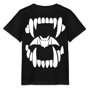 Machoire de vampire - T-shirt bio MINI CREATOR Stanley/Stella Enfant - noir - Devant - Mikhail (115cm)
