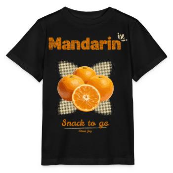 Mandarinen | Snack To Go - Stanley/Stella Kinder T-Shirt MINI CREATOR  - Schwarz - Vorne - Mikhail (115cm)