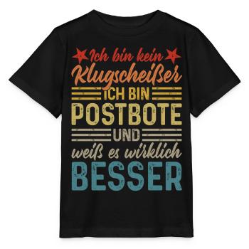 Postman - Je ne suis pas un petit malin - T-shirt bio MINI CREATOR Stanley/Stella Enfant - noir - Devant - Mikhail (115cm)