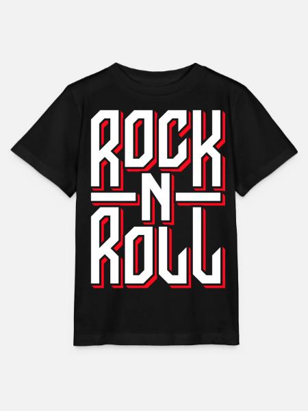 Mutiges Rock'n'Roll-Typografie-Design - Stanley/Stella Kinder T-Shirt MINI CREATOR - Schwarz