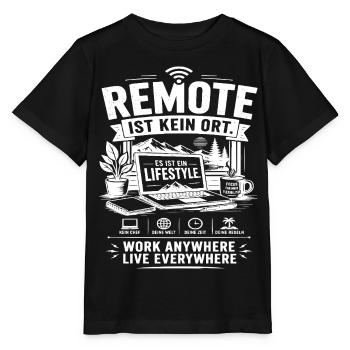 Remote ist kein Ort Lifestyle - Stanley/Stella Kinder T-Shirt MINI CREATOR  - Schwarz - Vorne - Mikhail (115cm)