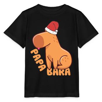 lustiges Wasserschwein Papabara t-shirt - Stanley/Stella Kinder T-Shirt MINI CREATOR  - Schwarz - Vorne - Mikhail (115cm)