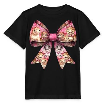 Coquette Arc Ankylosaure Motif Dinosaure - T-shirt bio MINI CREATOR Stanley/Stella Enfant - noir - Devant - Mikhail (115cm)