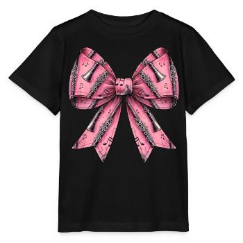 Coquette Bow Clarinette Motif Fille - T-shirt bio MINI CREATOR Stanley/Stella Enfant - noir - Devant - Mikhail (115cm)
