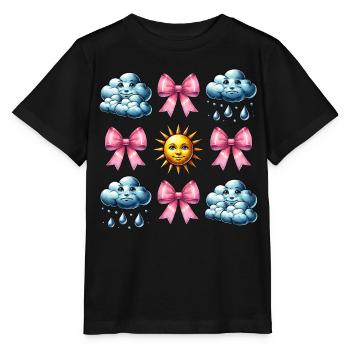 Coquette Arc Météorologie Soleil Nuages - T-shirt bio MINI CREATOR Stanley/Stella Enfant - noir - Devant - Mikhail (115cm)