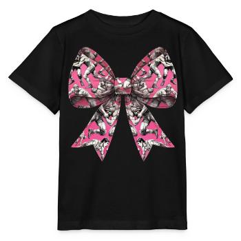 Coquette Bow Ringer Wrestling Pattern Mom - Stanley/Stella MINI CREATOR Kids’ T-Shirt - black - Front - Mikhail (115cm)