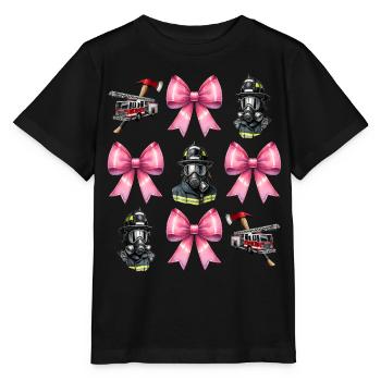 Coquette Bow Pompier Pompier - T-shirt bio MINI CREATOR Stanley/Stella Enfant - noir - Devant - Mikhail (115cm)