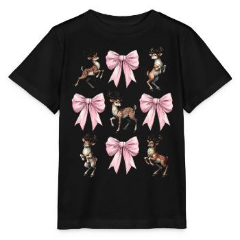 Coquette Noël Noeud Noël - T-shirt bio MINI CREATOR Stanley/Stella Enfant - noir - Devant - Mikhail (115cm)