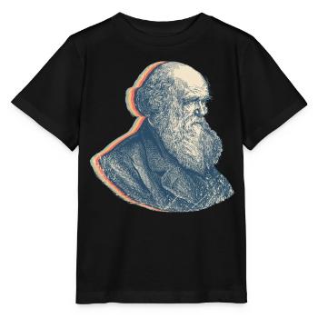 Charles Darwin Théorie de l’évolution Rétro Line Art - T-shirt bio MINI CREATOR Stanley/Stella Enfant - noir - Devant - Mikhail (115cm)