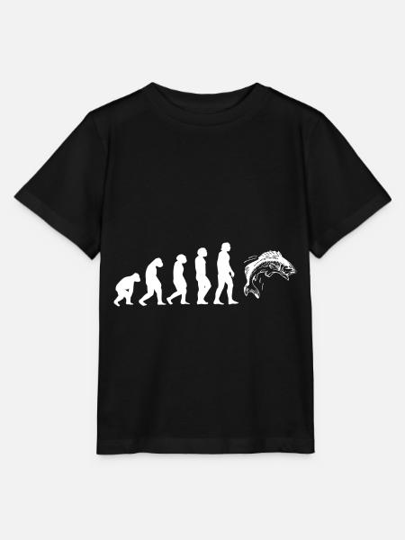 Evolution Forellen Angler - Stanley/Stella Kinder T-Shirt MINI CREATOR - Schwarz