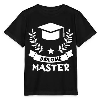 Diplôme Master. - T-shirt bio MINI CREATOR Stanley/Stella Enfant - noir - Devant - Mikhail (115cm)