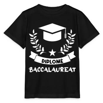 Diplôme de baccalauréat - T-shirt bio MINI CREATOR Stanley/Stella Enfant - noir - Devant - Mikhail (115cm)