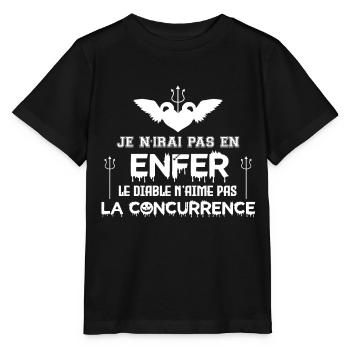 JE N'IRAI PAS EN ENFER - T-shirt bio MINI CREATOR Stanley/Stella Enfant - noir - Devant - Mikhail (115cm)