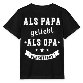 Großvater Als Papa Geliebt Als Opa Vergöttert - T-shirt bio MINI CREATOR Stanley/Stella Enfant - noir - Devant - Mikhail (115cm)
