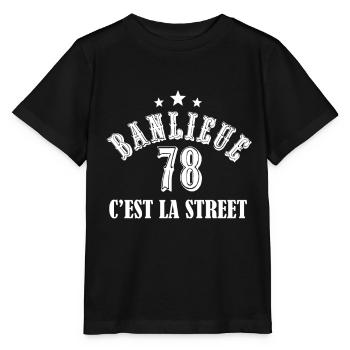 banlieue 78 c'est la street - T-shirt bio MINI CREATOR Stanley/Stella Enfant - noir - Devant - Mikhail (115cm)