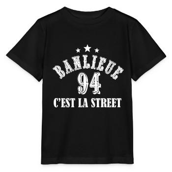 banlieue 94 c'est la street - T-shirt bio MINI CREATOR Stanley/Stella Enfant - noir - Devant - Mikhail (115cm)