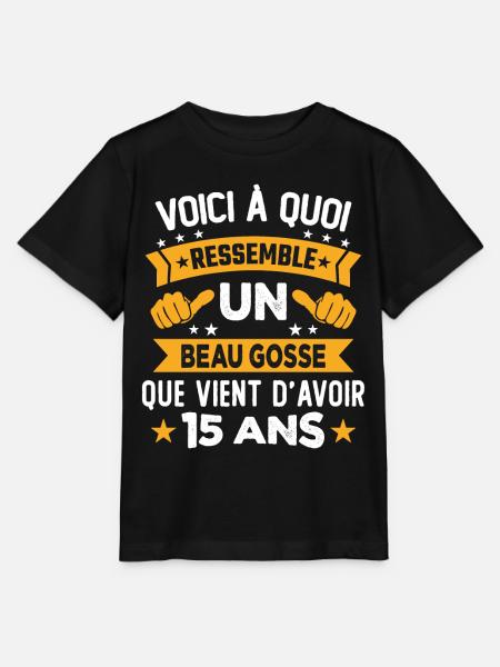 Voici à Quoi Ressemble Un Beau Gosse 15 ans Cadeau - T-shirt bio MINI CREATOR Stanley/Stella Enfant - noir