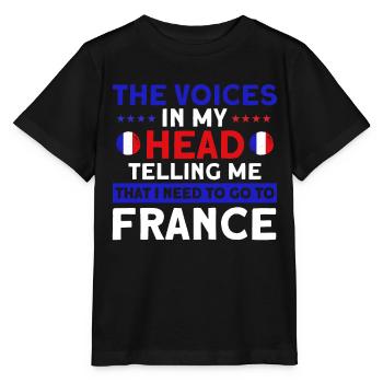French Flag French Roots Gift - Stanley/Stella MINI CREATOR Kids’ T-Shirt - black - Front - Mikhail (115cm)