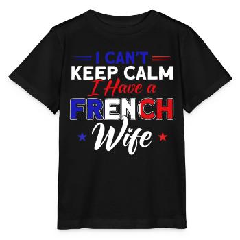French Flag French Roots Gift - Stanley/Stella MINI CREATOR Kids’ T-Shirt - black - Front - Mikhail (115cm)