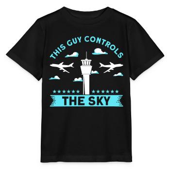 Luftverkehrskontrolle Flughafen Geschenk - Stanley/Stella Kinder T-Shirt MINI CREATOR  - Schwarz - Vorne - Mikhail (115cm)