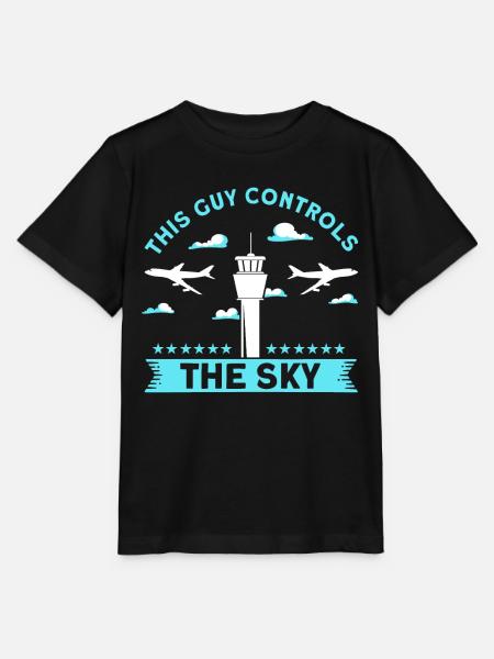 Luftverkehrskontrolle Flughafen Geschenk - Stanley/Stella Kinder T-Shirt MINI CREATOR - Schwarz