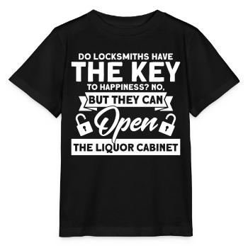 Locks crack keys to happiness - Stanley/Stella MINI CREATOR Kids’ T-Shirt - black - Front - Mikhail (115cm)