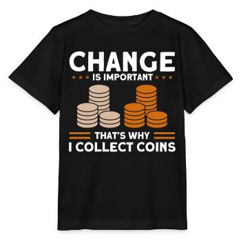 Collection de pièces Collection de pièces Collection de pièces de monnaie Numismatique - T-shirt bio MINI CREATOR Stanley/Stella Enfant - noir - Devant - Mikhail (115cm)